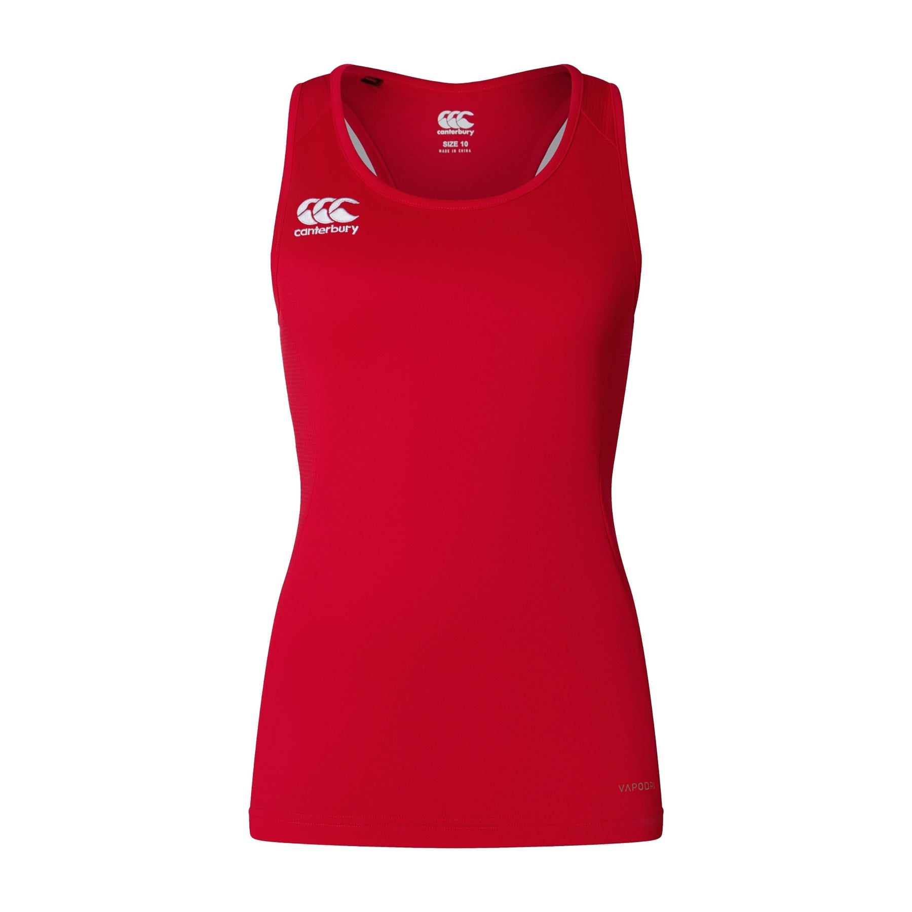 Canterbury Womens Club Dry Racerback Singlet: Red