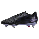 Canterbury Phoenix Genesis Team Soft Ground Rugby Boots: Black/Purple