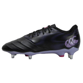 Canterbury Phoenix Genesis Team Soft Ground Rugby Boots: Black/Purple