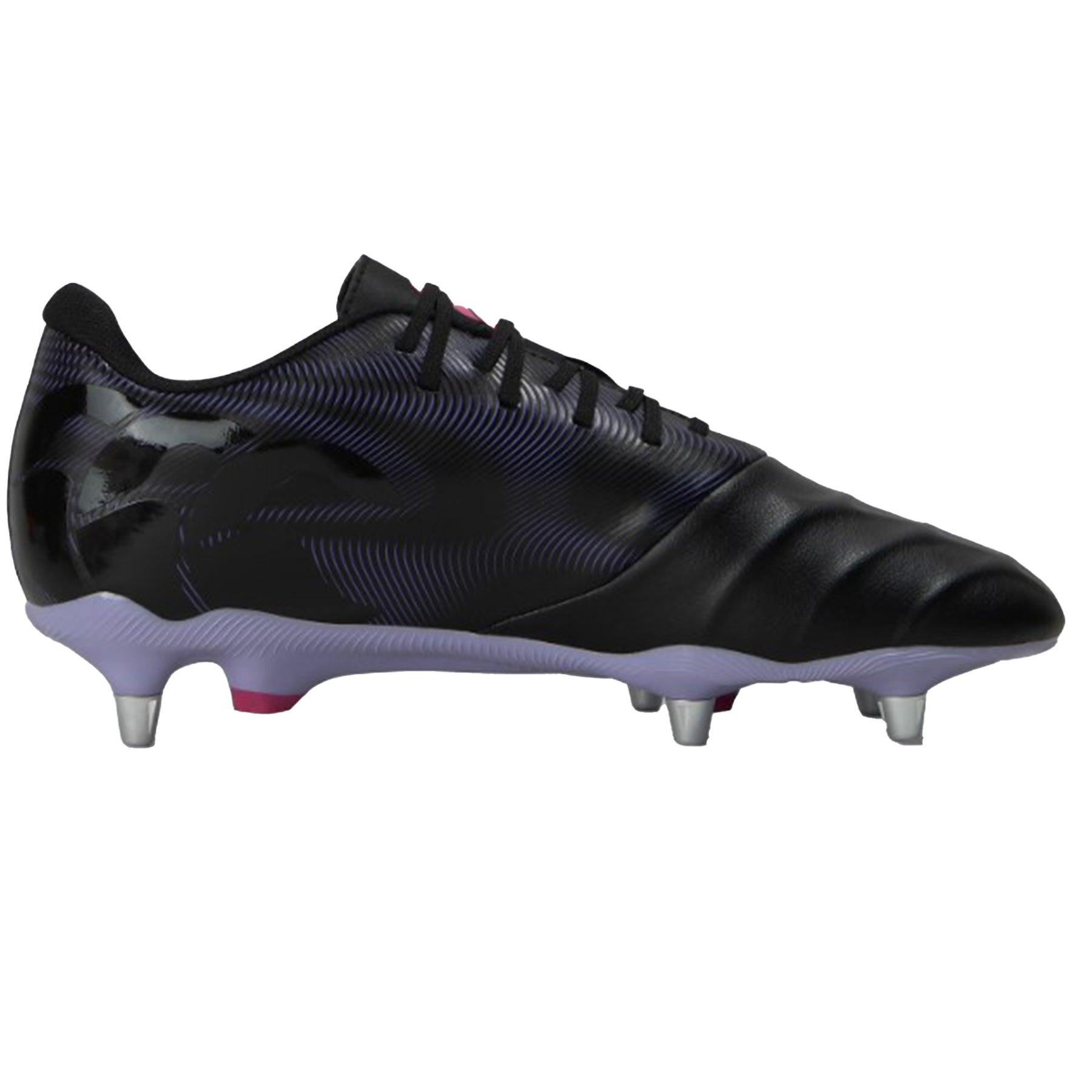 Canterbury Phoenix Genesis Team Soft Ground Rugby Boots: Black/Purple