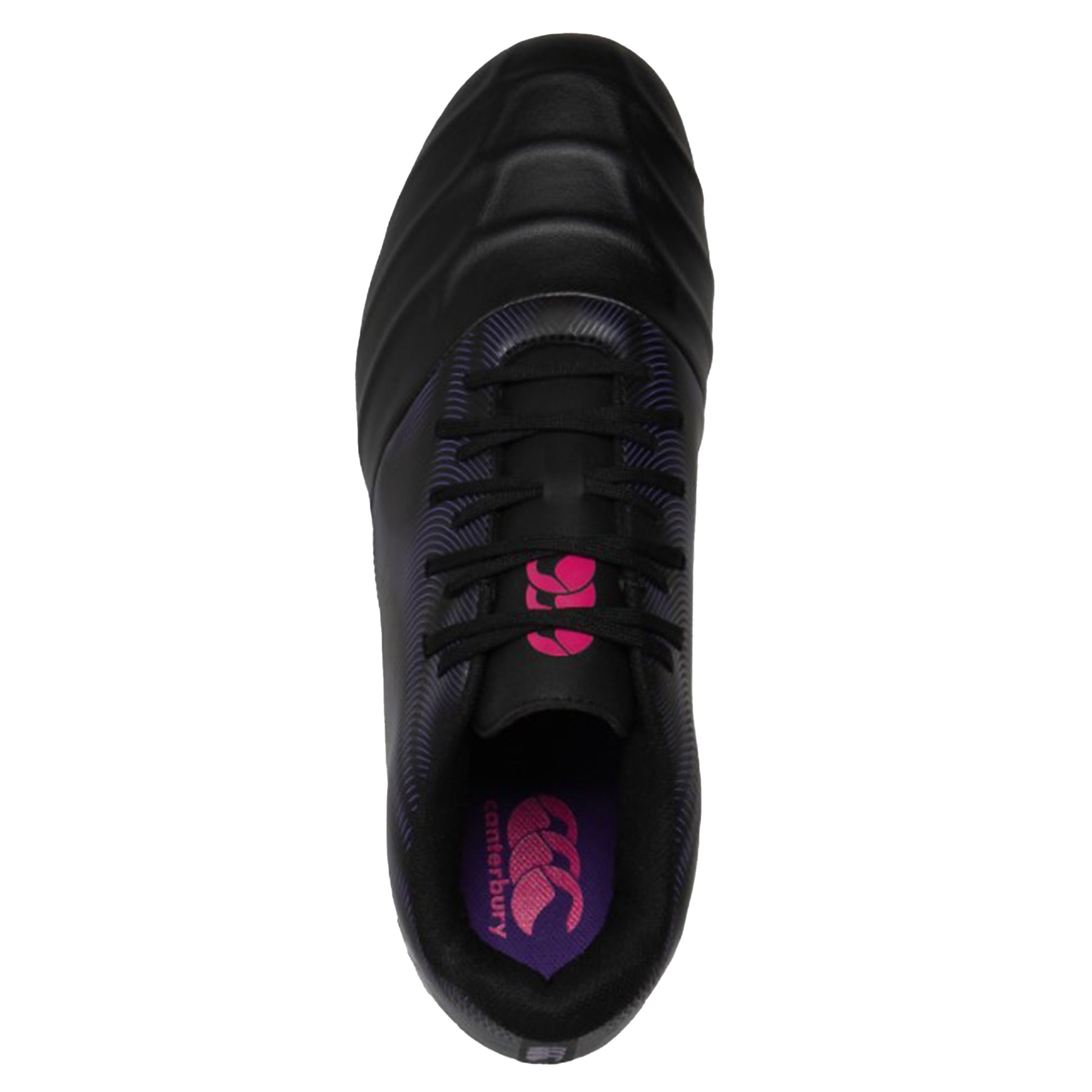 Canterbury Phoenix Genesis Team Soft Ground Rugby Boots: Black/Purple