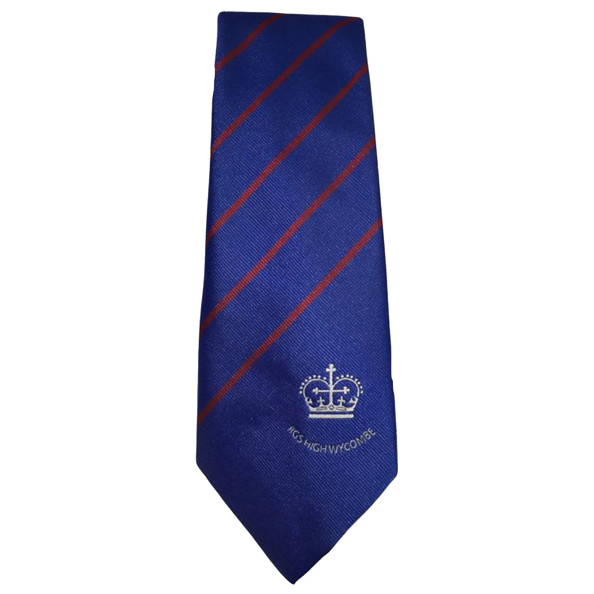 Royal Grammar School Tie Yr8/9: Sapphire/Maroon stripe