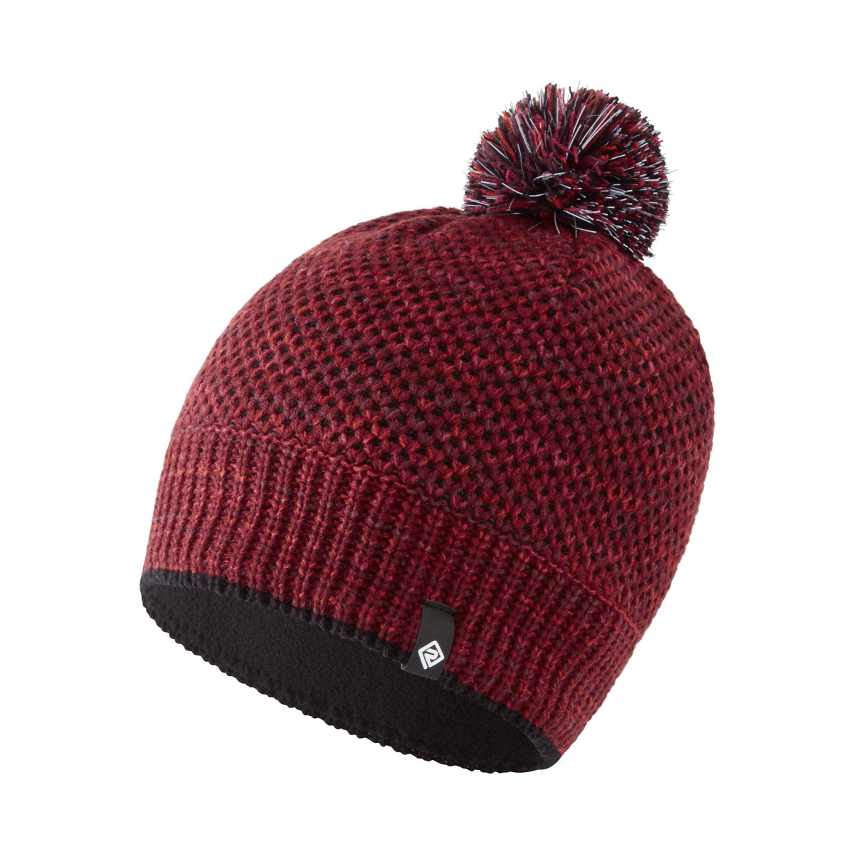 Ronhill Bobble Hat: Black/Cabernet