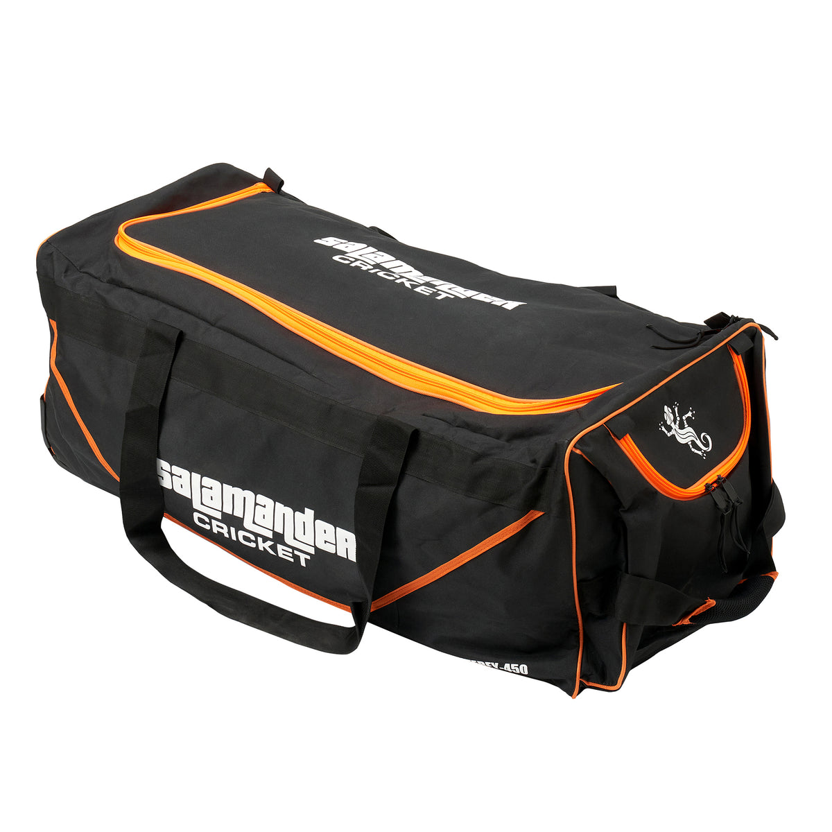 Salamander Monterey 450 Senior Wheelie Cricket Bag: Black/Orange