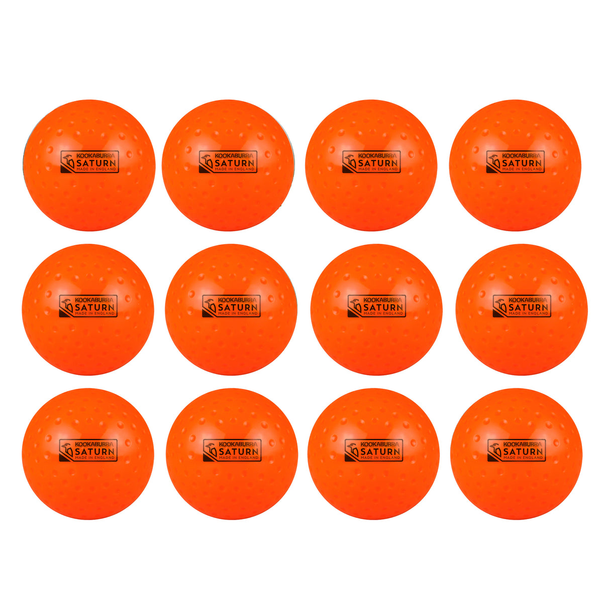 Kookaburra Saturn Dimple Hockey Ball - 12 Pack: Orange