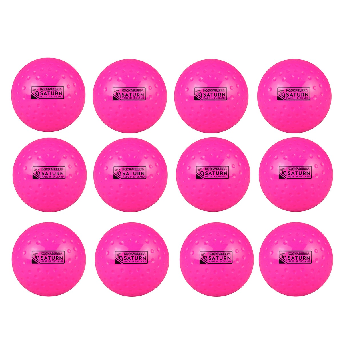 Kookaburra Saturn Dimple Hockey Ball - 12 Pack: Pink
