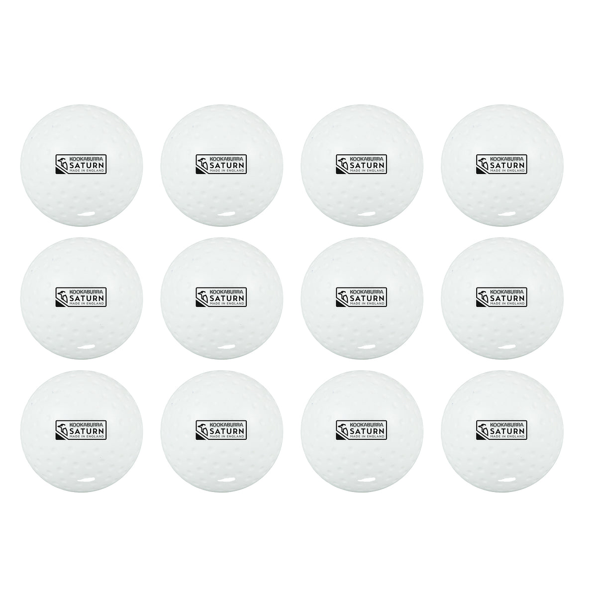 Kookaburra Saturn Dimple Hockey Ball - 12 Pack: White