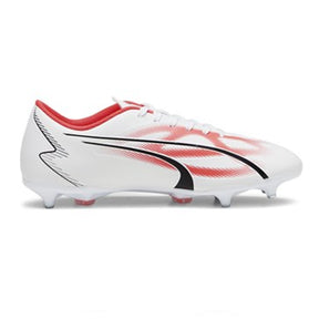 Puma Ultra Play MXSG Football Boots: White/Fire Orchid