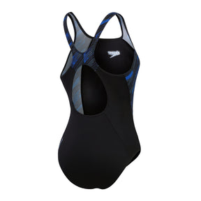 Speedo Women's Hyperboom Splice Swimsuit: Black/Blue