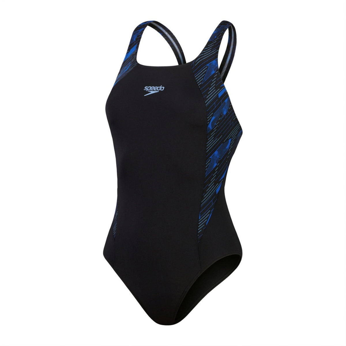Speedo Women's Hyperboom Splice Swimsuit: Black/Blue