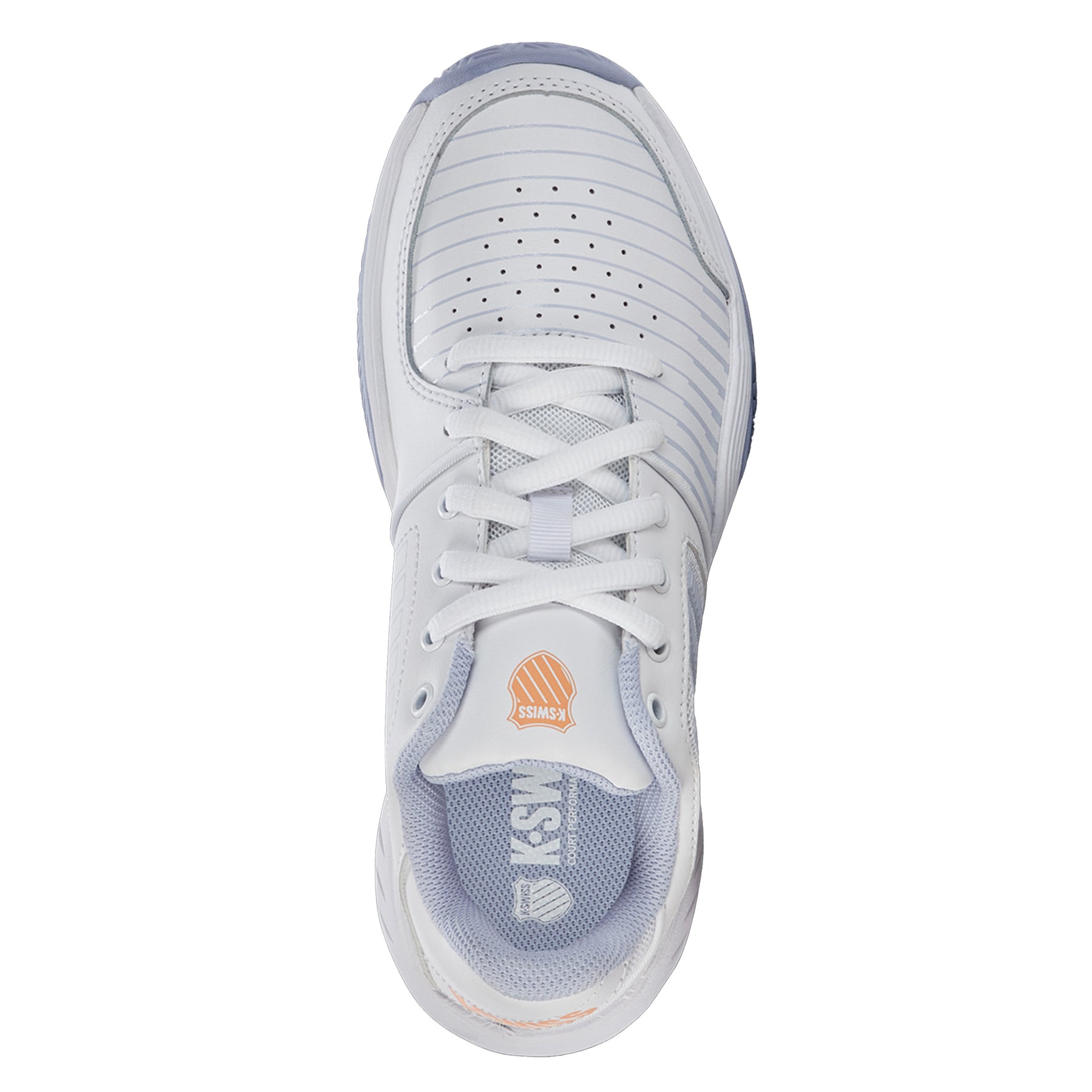 K Swiss Court Express HB Womens Tennis Shoes:White/Heather/Peach Fuzz