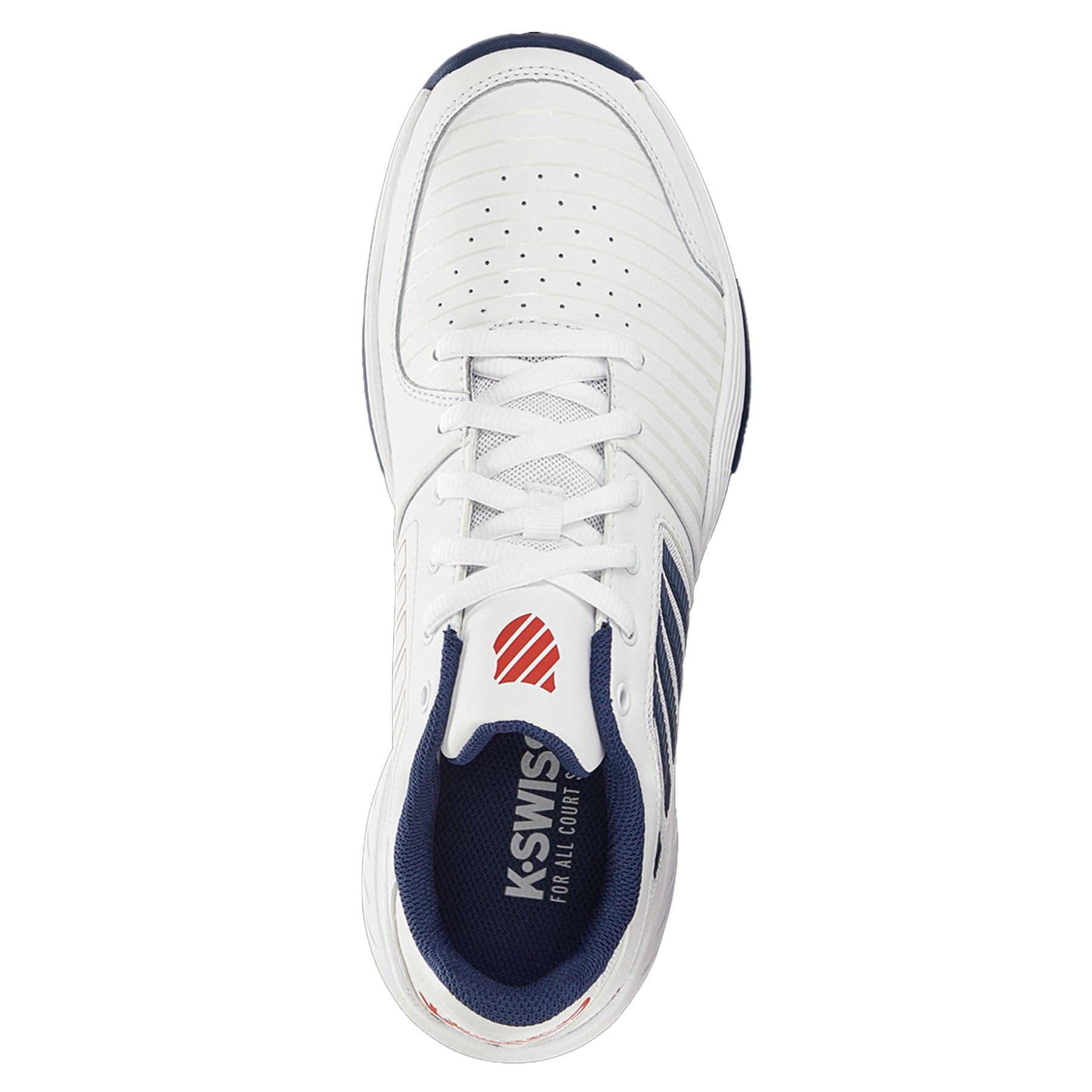 K Swiss Court Express HB Mens Tennis Shoes: White/Blue Opal