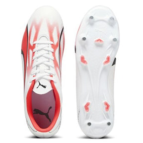 Puma Ultra Play MXSG Football Boots: White/Fire Orchid