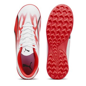 Puma Ultra Play Astro Junior Football Boots: White/Fire Orchid
