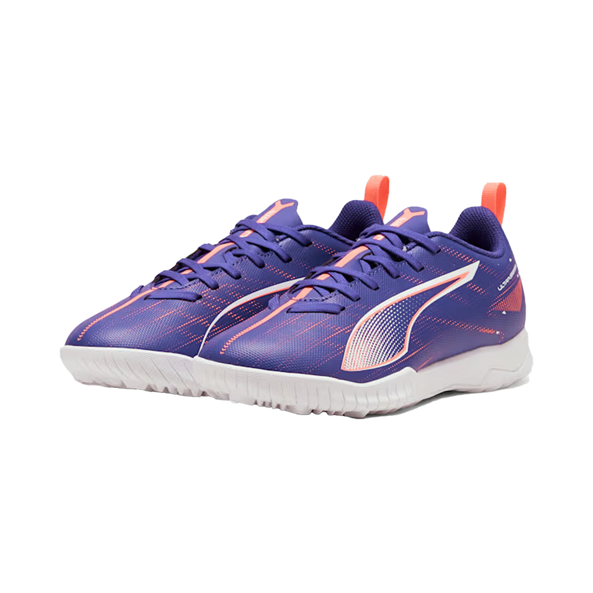 Puma Ultra 5 Play Junior Astro Football Boots: Lapis Lazuli/White/Sunset Glow
