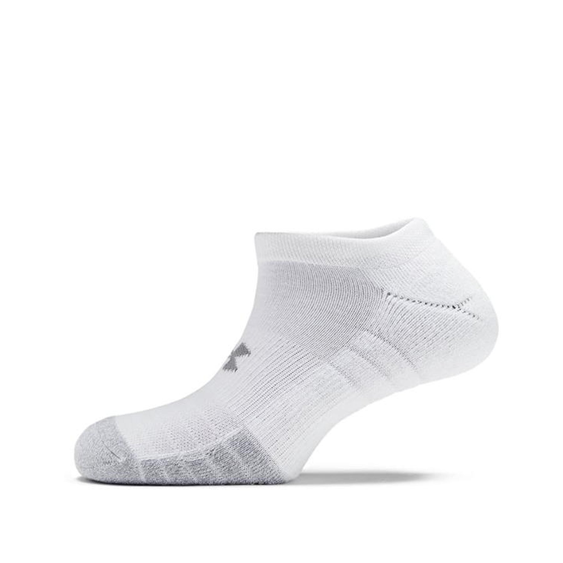 Under Armour No Show Socks 3 Pack: White