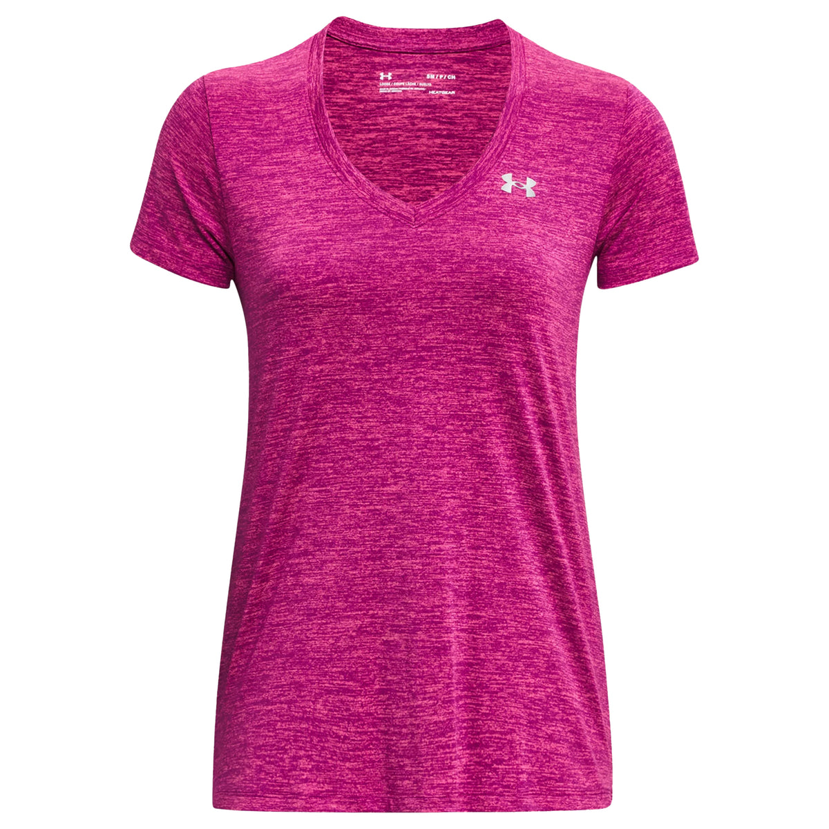 Under Armour Womens Tech Twist V-Neck Tee: Mystic Magenta