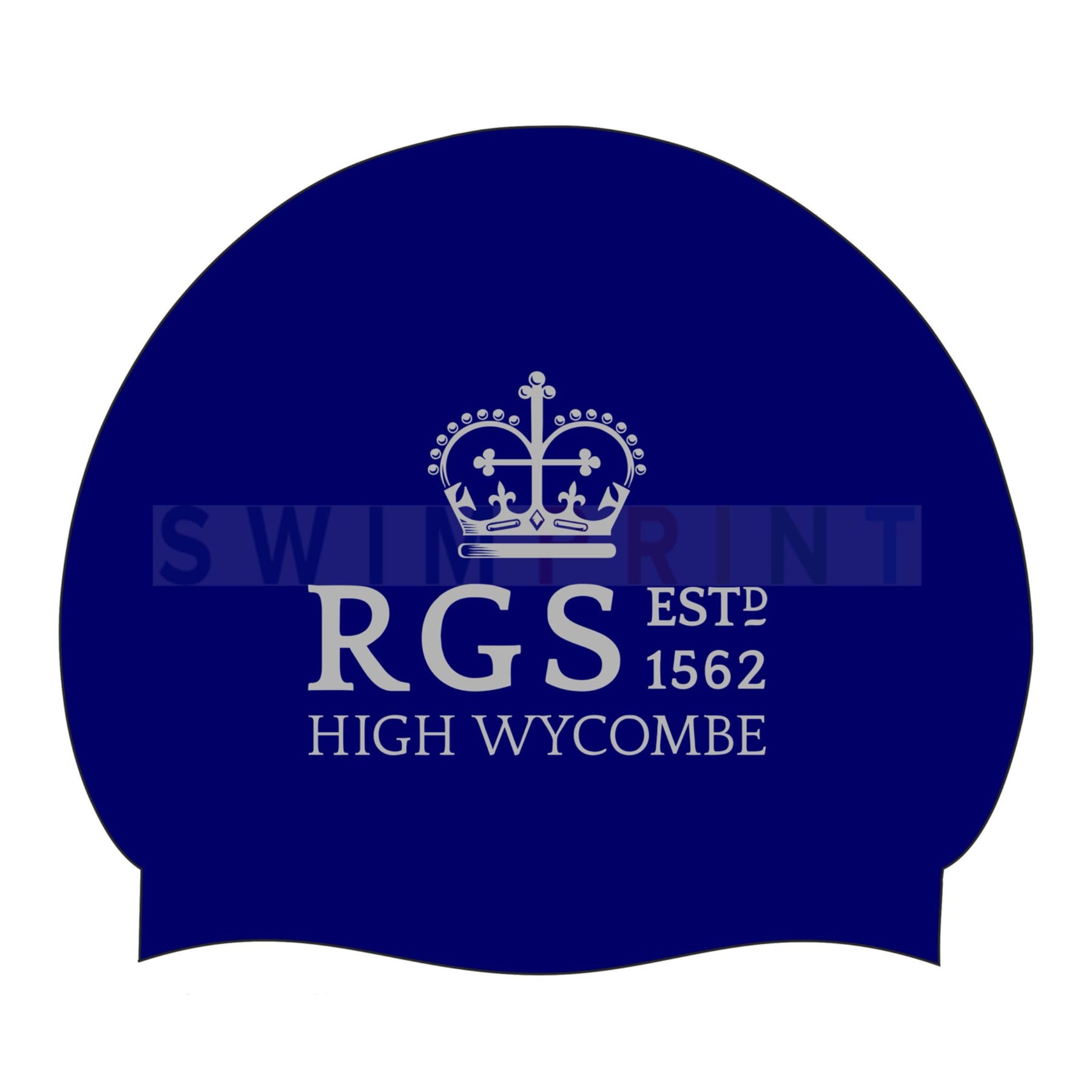 Royal Grammar School Silicone Swim Cap: Navy