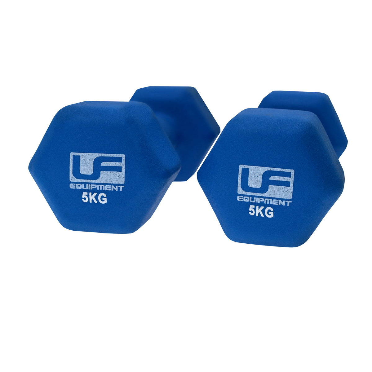 Urban Fitness Neoprene Covered Hex Dumbbells - 2 x 5kg: Blue