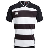 Canterbury Junior Vapodri Hooped Evader Jersey: Black/White