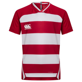 Canterbury Vapodri Hooped Evader Jersey: Red/White