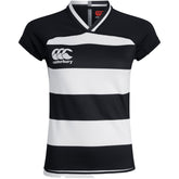 Canterbury Womens Vapodri Hooped Evader Jersey: Black/White