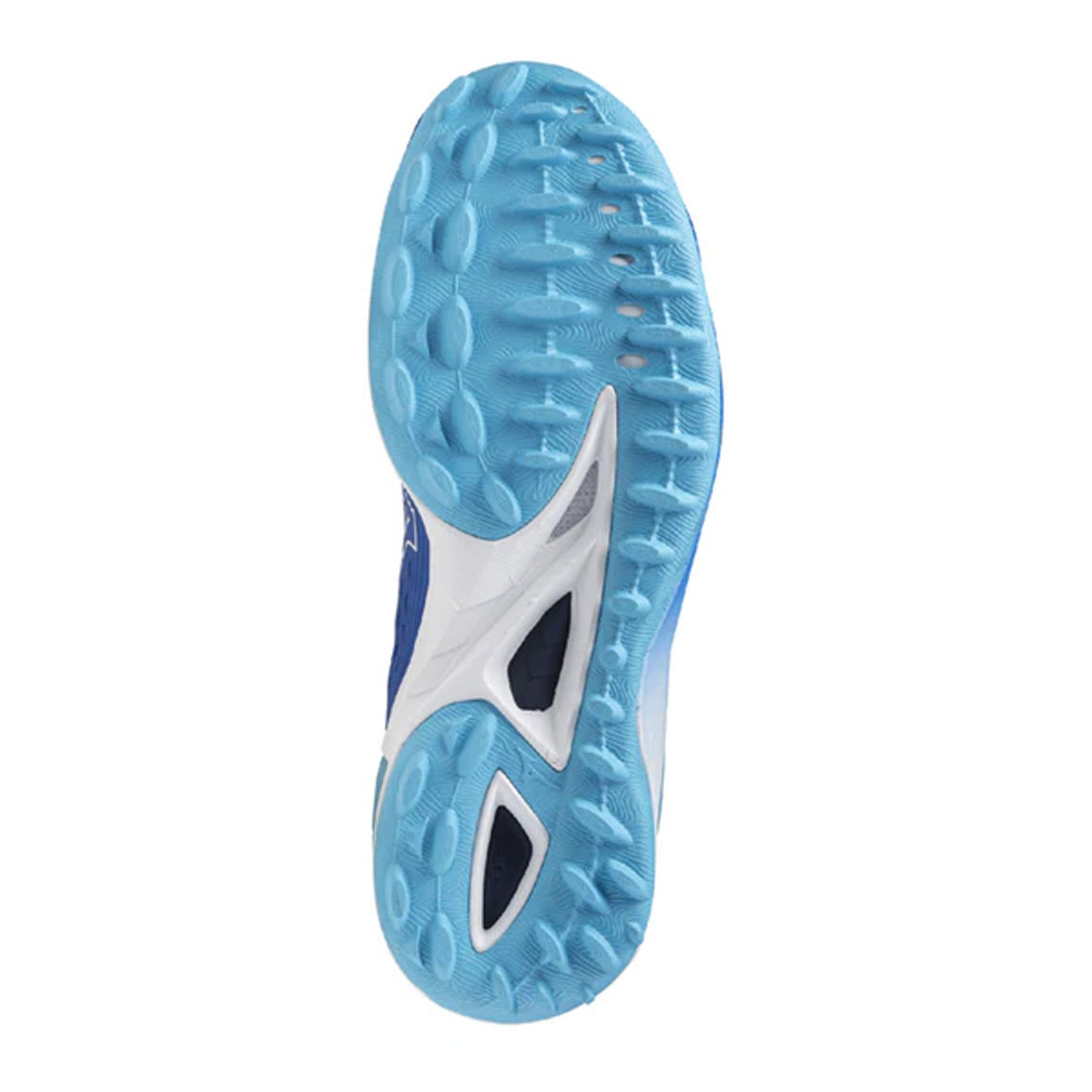 Mizuno Wave Leopardus Astro Hockey Shoes: Mugen Blue/White/Estate Blue