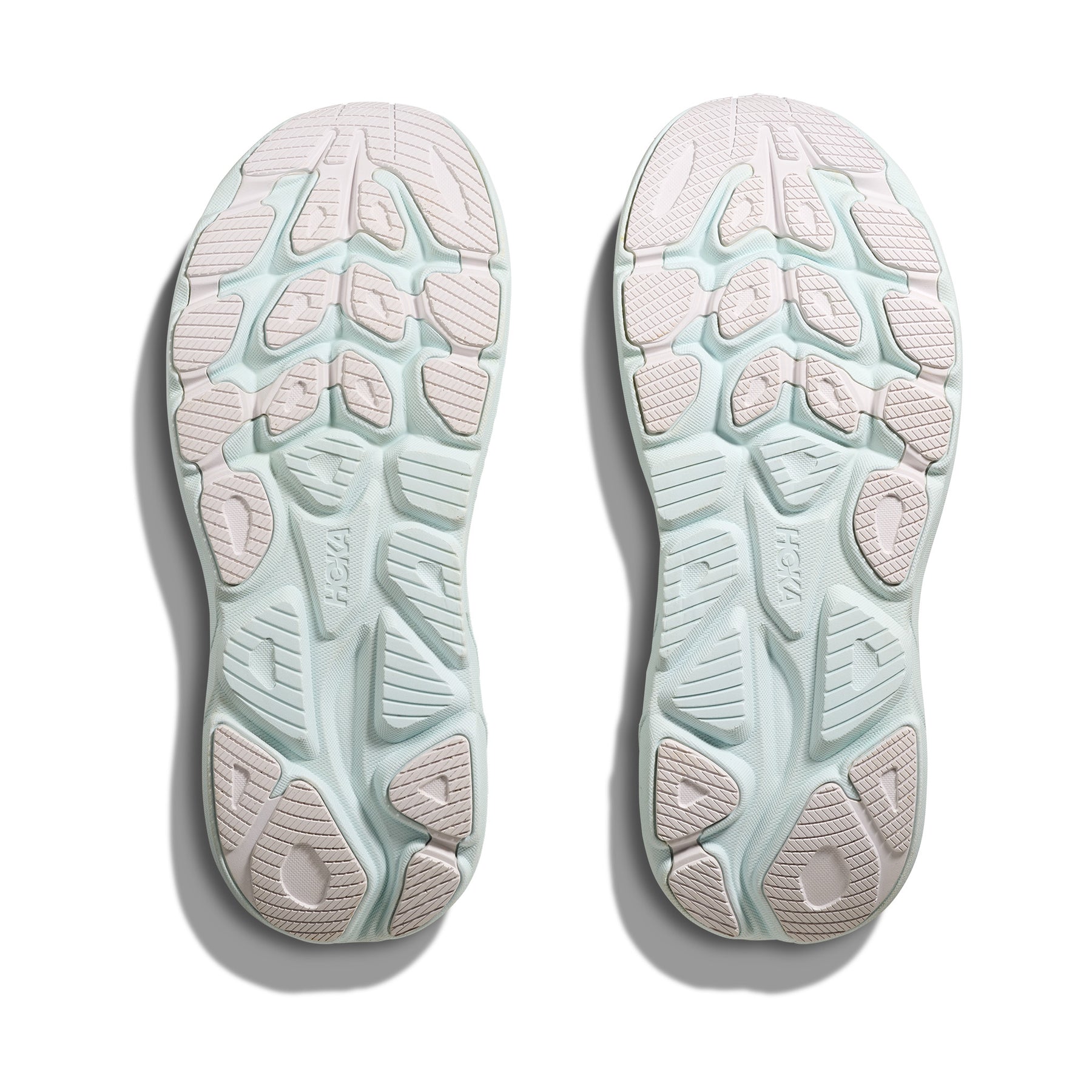 Hoka Clifton 10 Womens Running Shoes: White/Cielo Blue