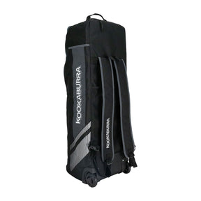 Kookaburra WD5000 Wheelie Duffle Cricket Bag 2025: Black/Grey
