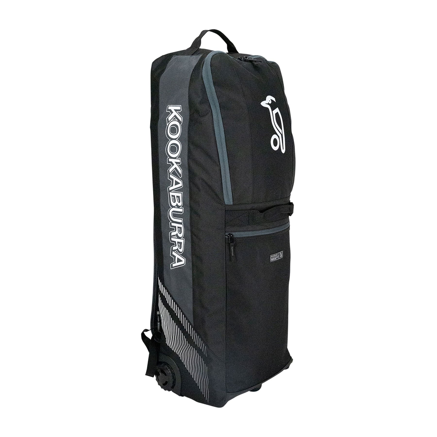 Kookaburra WD5000 Wheelie Duffle Cricket Bag 2025: Black/Grey