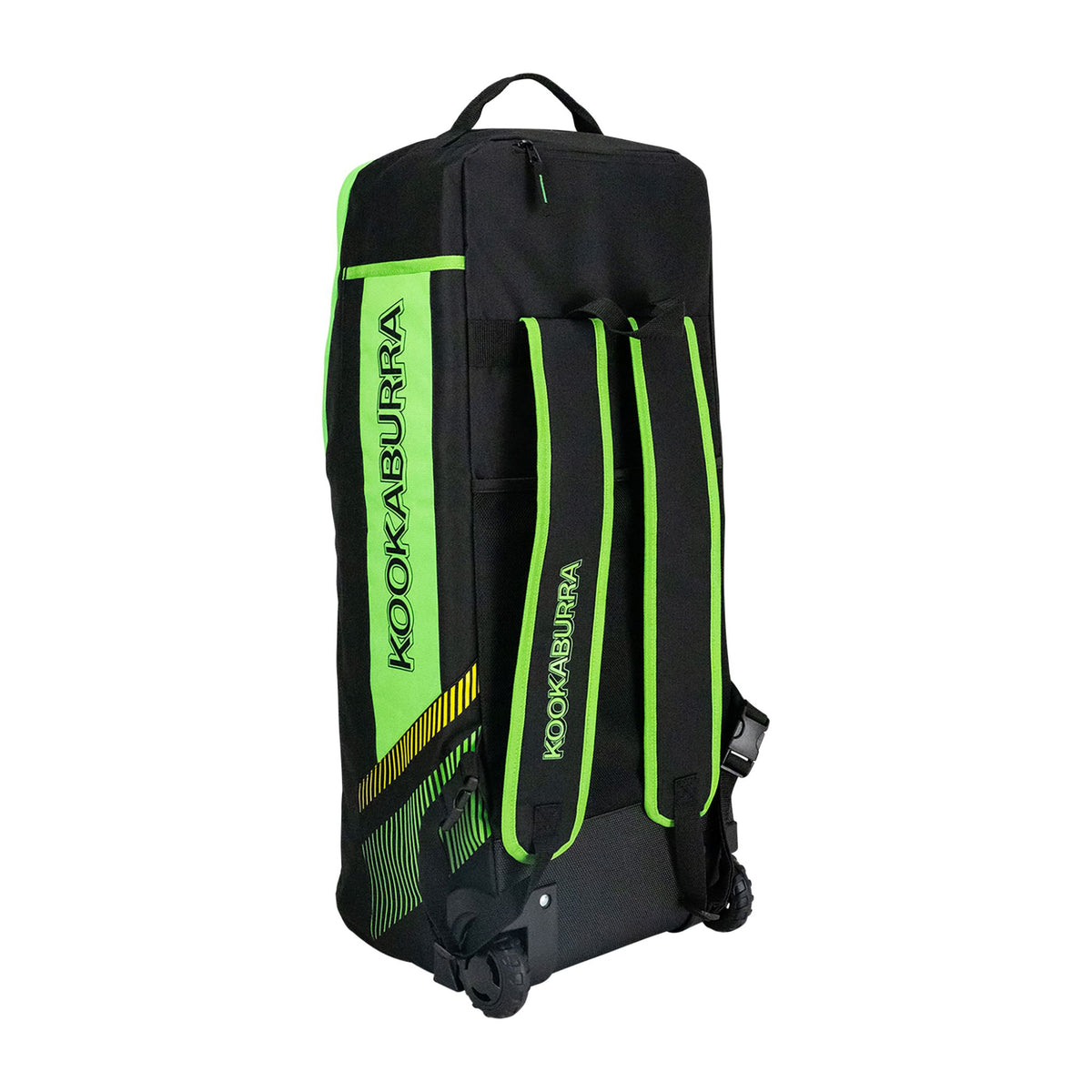 Kookaburra WD6000 Wheelie Duffle Cricket Bag 2025: Black/Neon Green