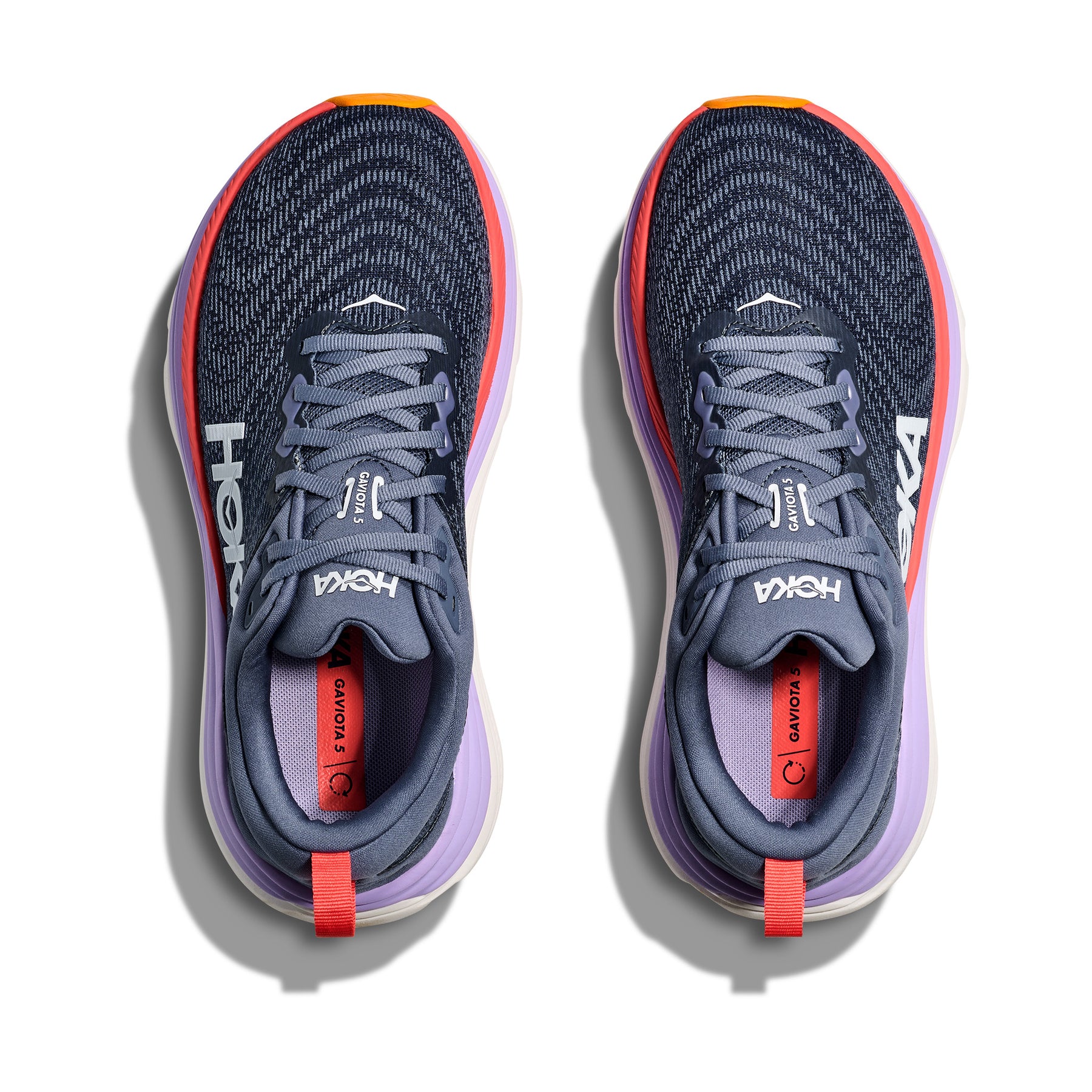 Hoka Gaviota 5 Womens Running Shoes: Anchor/Grapefruit