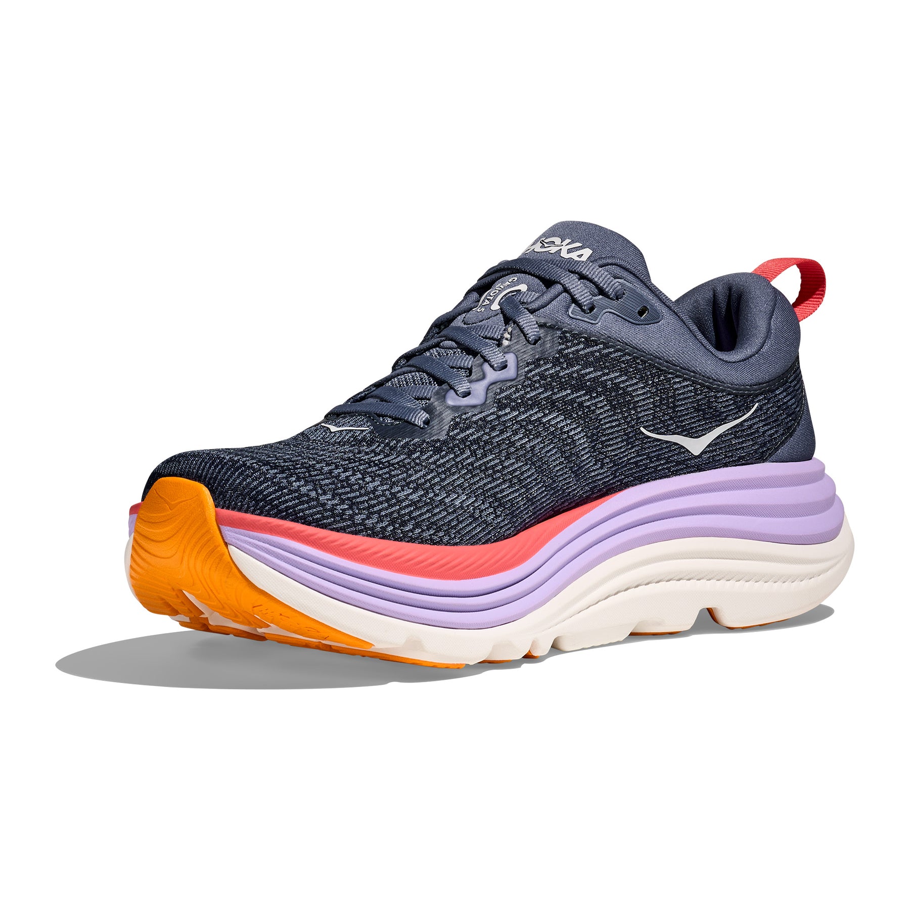 Hoka Gaviota 5 Womens Running Shoes: Anchor/Grapefruit