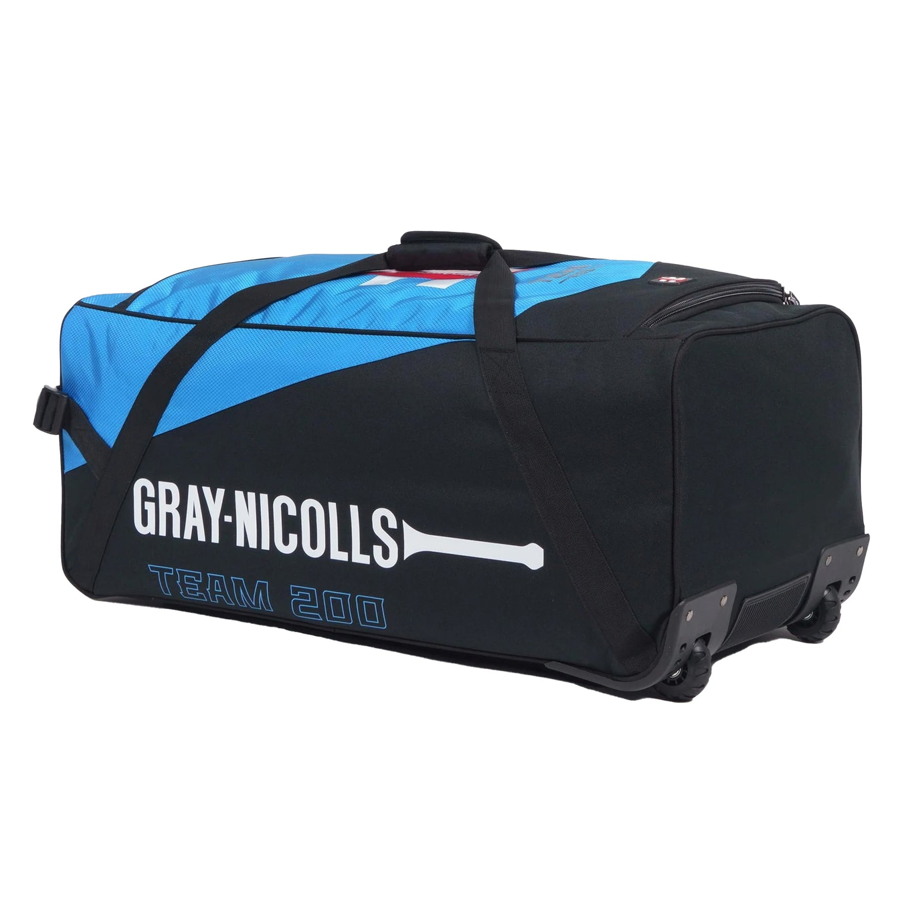 Gray Nicolls Team 200 Wheelie Bag: Black/Cyan