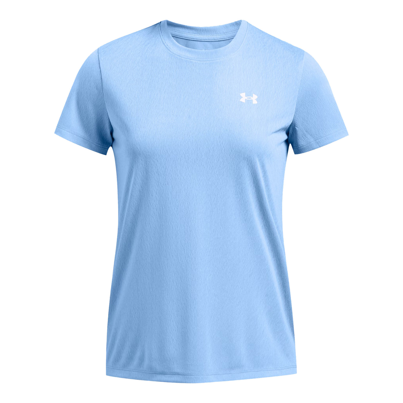Under Armour Womens Tech Riddle SSC Tee: Horizon Blue/White