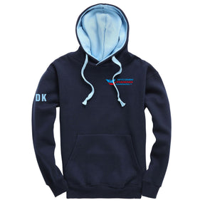 Wycombe Phoenix Harriers AC Contrast Hoodie: Navy/Light Blue