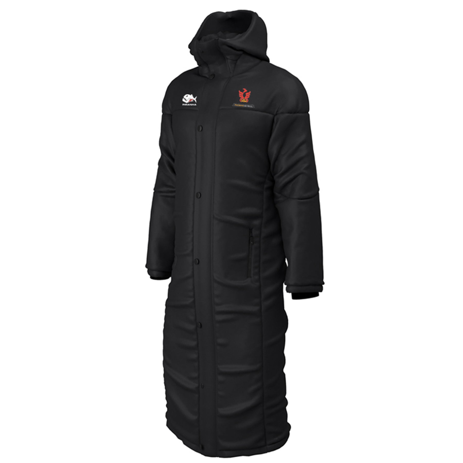 Phoenix Netball Subs Coat: Black