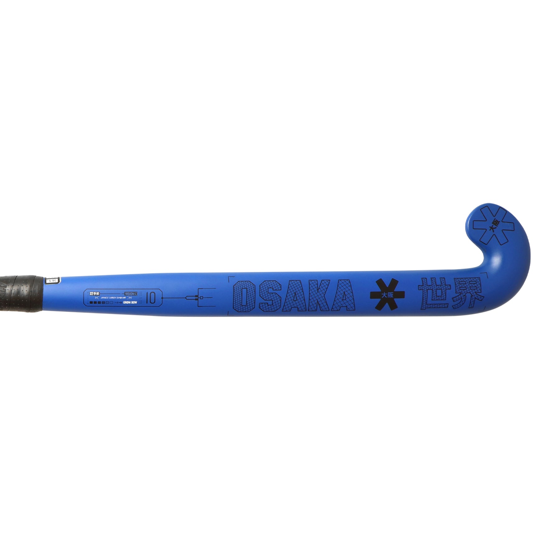 Osaka Vision 10 Grow Bow Junior Hockey Stick 2022: Neon Blue