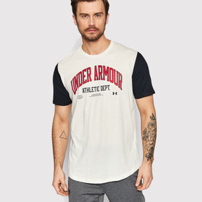 Under Armour Ath Dept Tee: Stone/Red