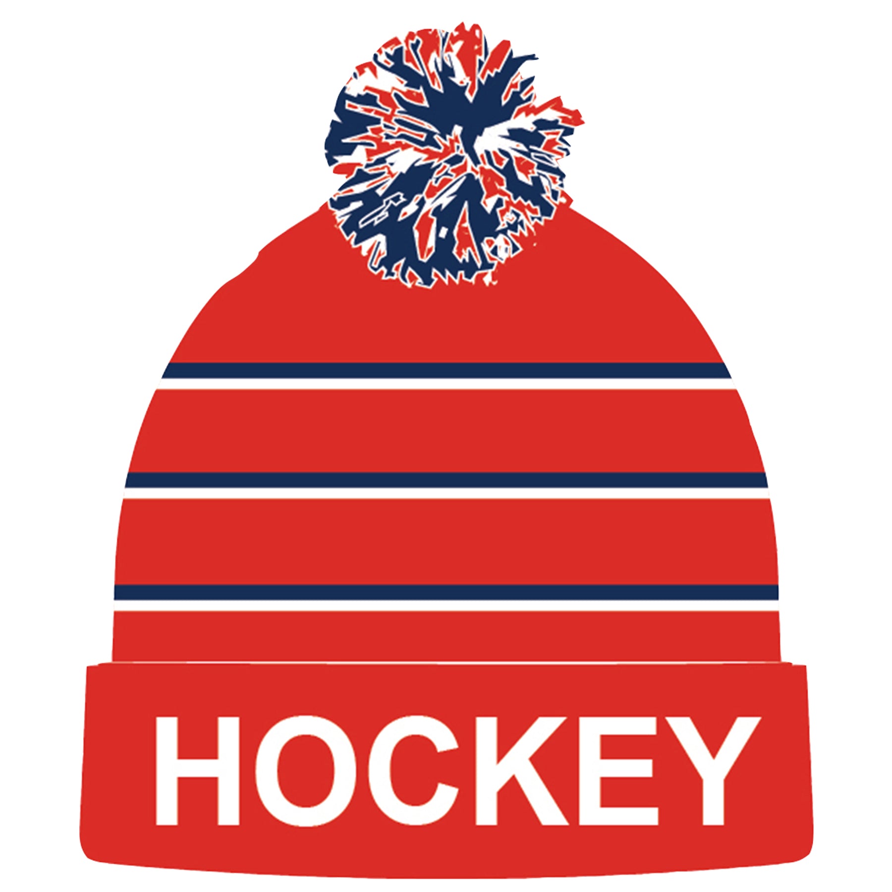 Marlow Hockey Club Bobble Hat Red/Navy