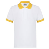 Polo Contrast: White/Amber