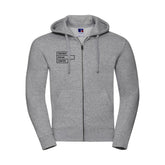 Foxtrot Oscar Zipped Hoodie: Oxford Grey