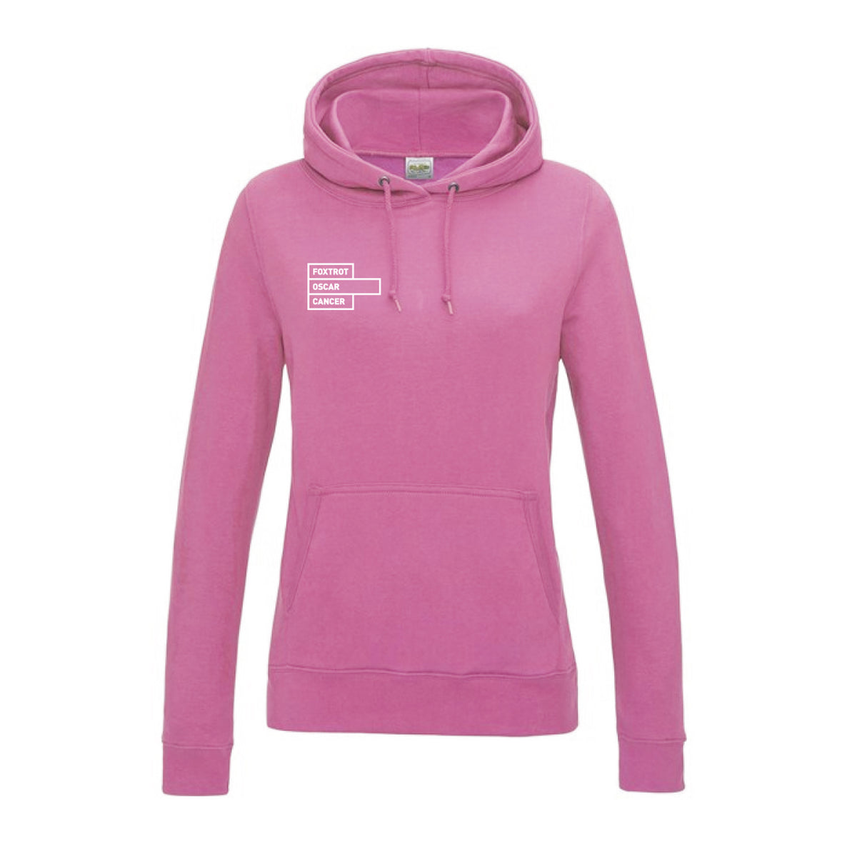 Foxtrot Oscar Womens Hoodie: Candyfloss Pink