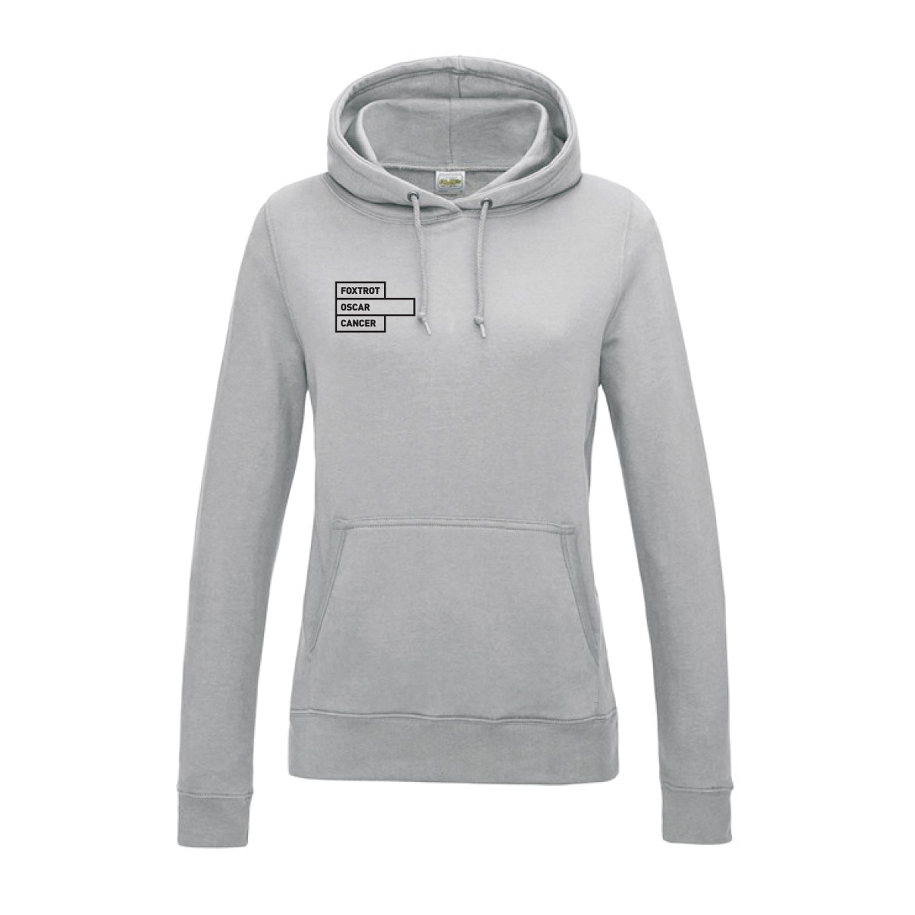 Foxtrot Oscar Womens Hoodie: Heather Grey