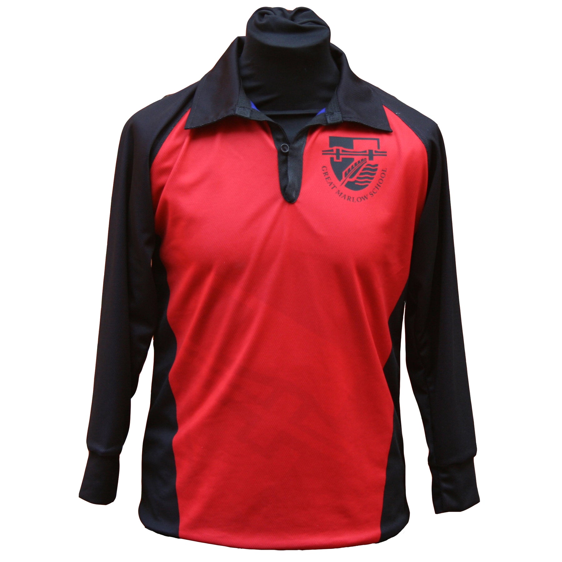 Great Marlow School Rugby Jersey: Red/Black
