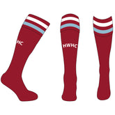 Hampstead and Westminster HC Away Sock with a coolmax foot: Red