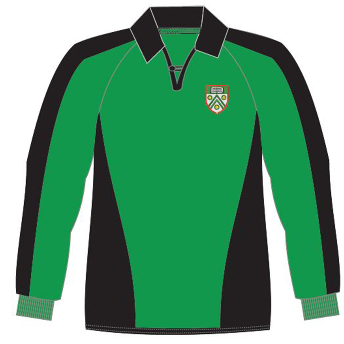 Langley Grammar School Rugby Jersey: Emerald/Black