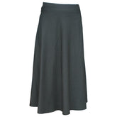Long Length A line Skirt: Grey