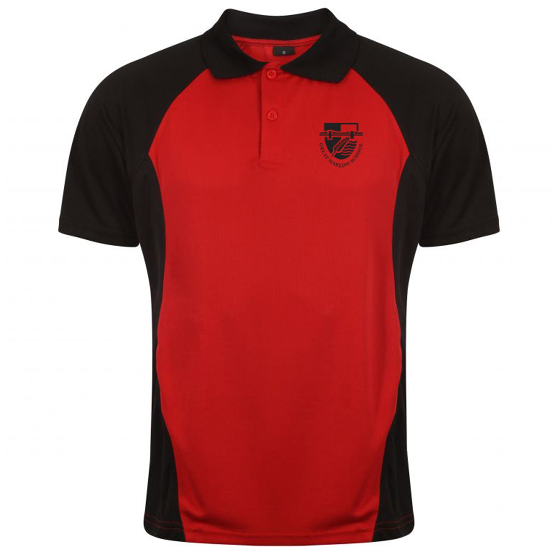 Great Marlow School Polo: Red/Black/Black