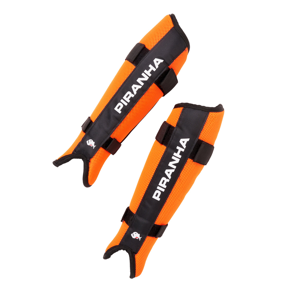 Piranha Pro Hockey Shin Pads: Orange